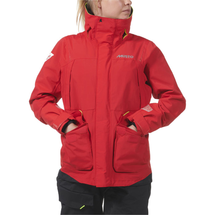 2024 Musto Mujer Br1 Chaqueta Channel 82405 - Rojo Verdadero